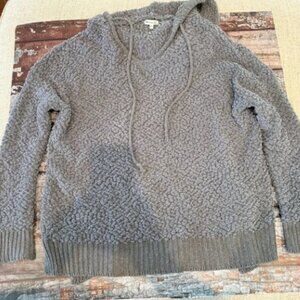 Miracle Textured Gray Sweater Hoodie